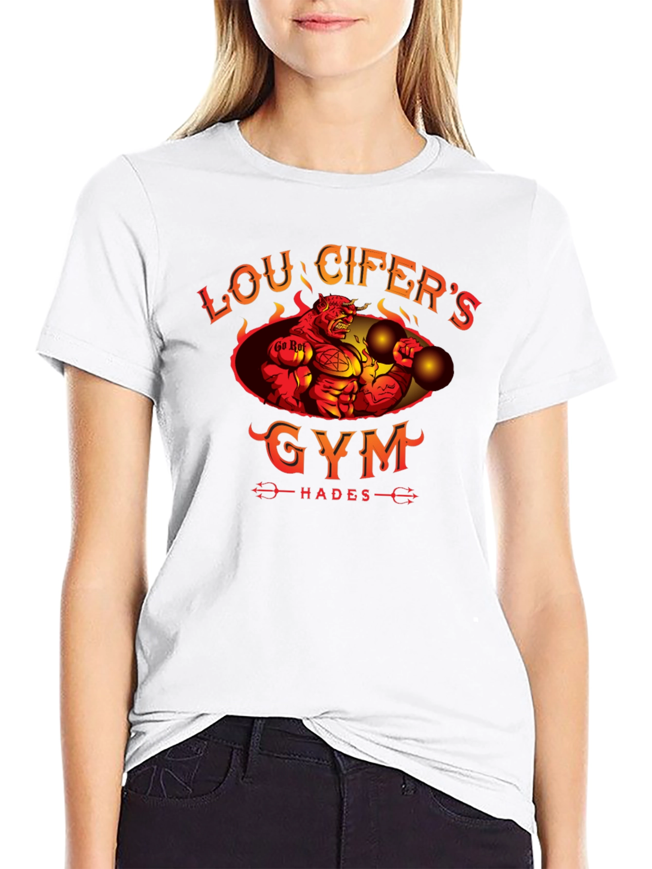 Loucifers Gym T-Shirt Hades Devil Workout Tee