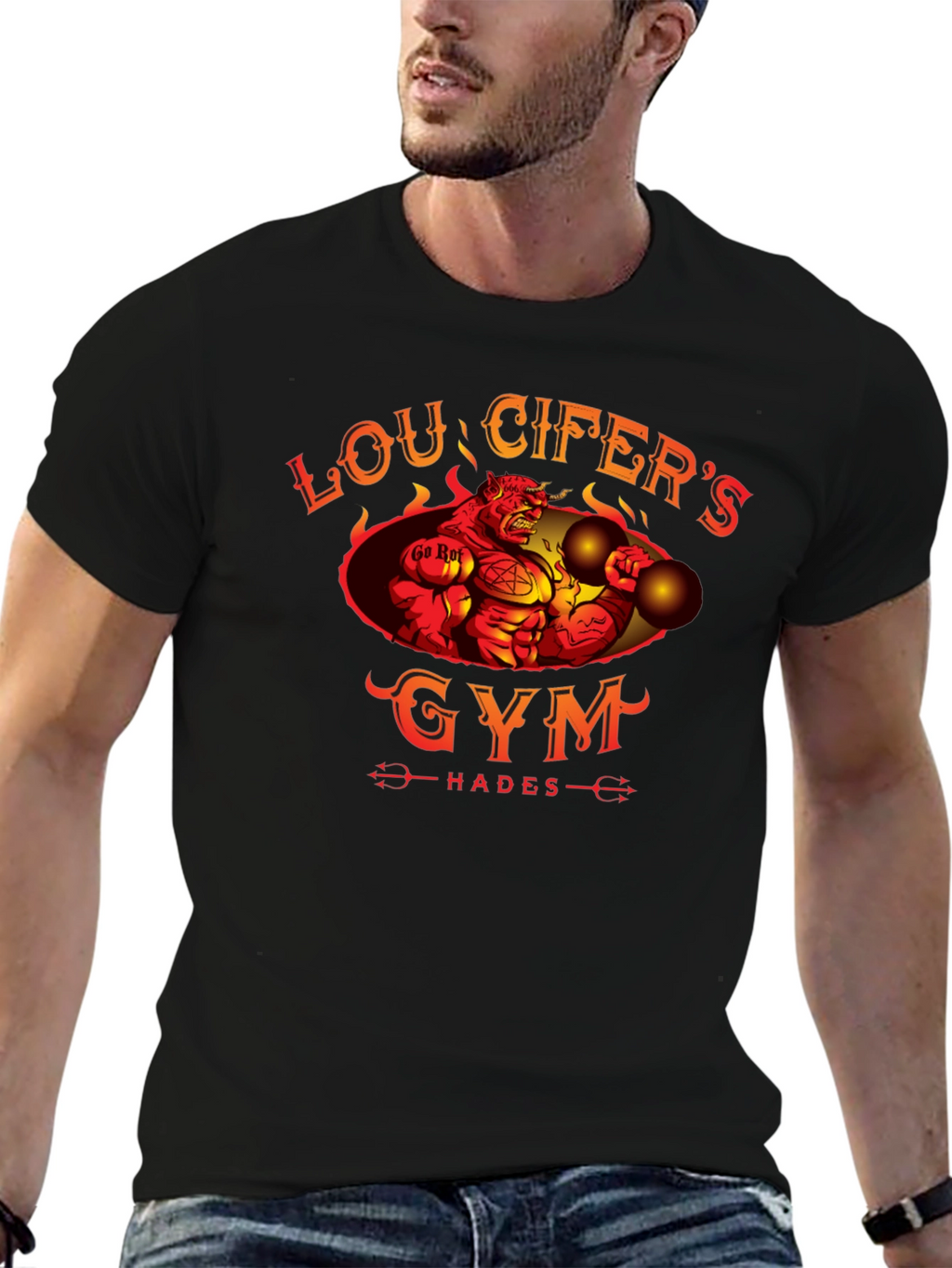 Loucifers Gym T-Shirt Hades Devil Workout Tee