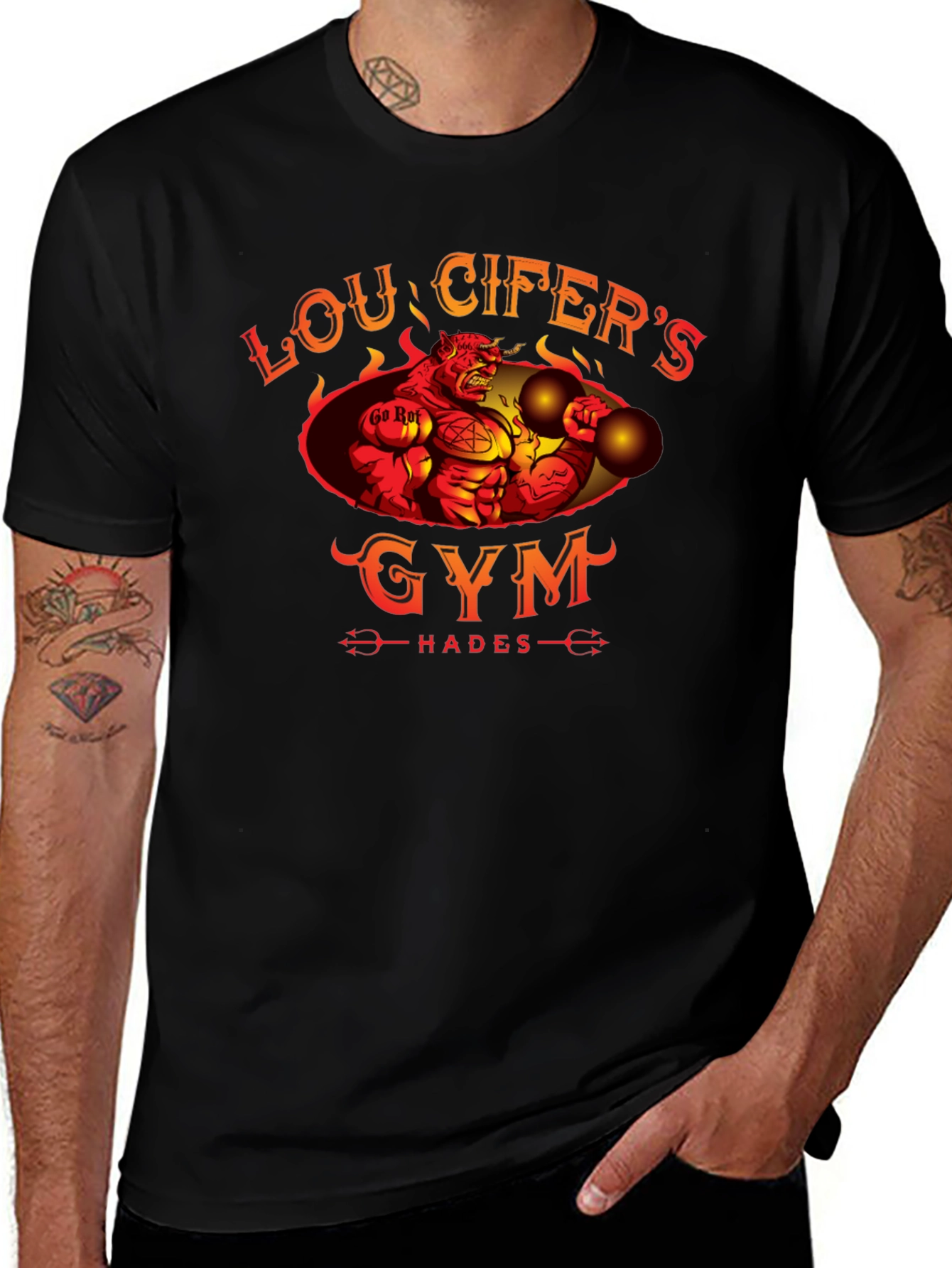 Loucifers Gym T-Shirt Hades Devil Workout Tee