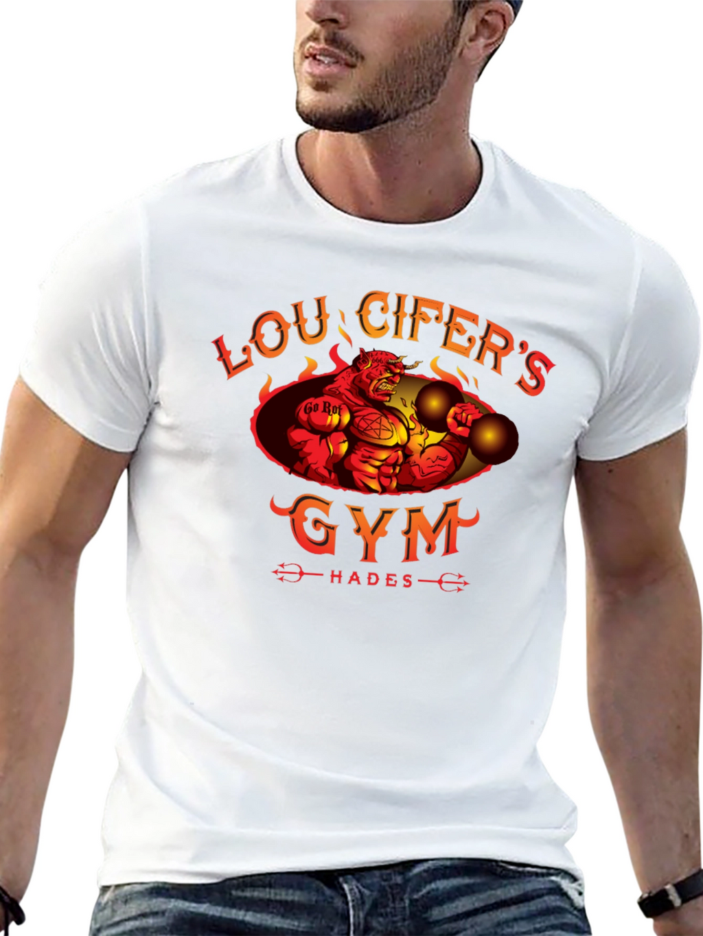 Loucifers Gym T-Shirt Hades Devil Workout Tee