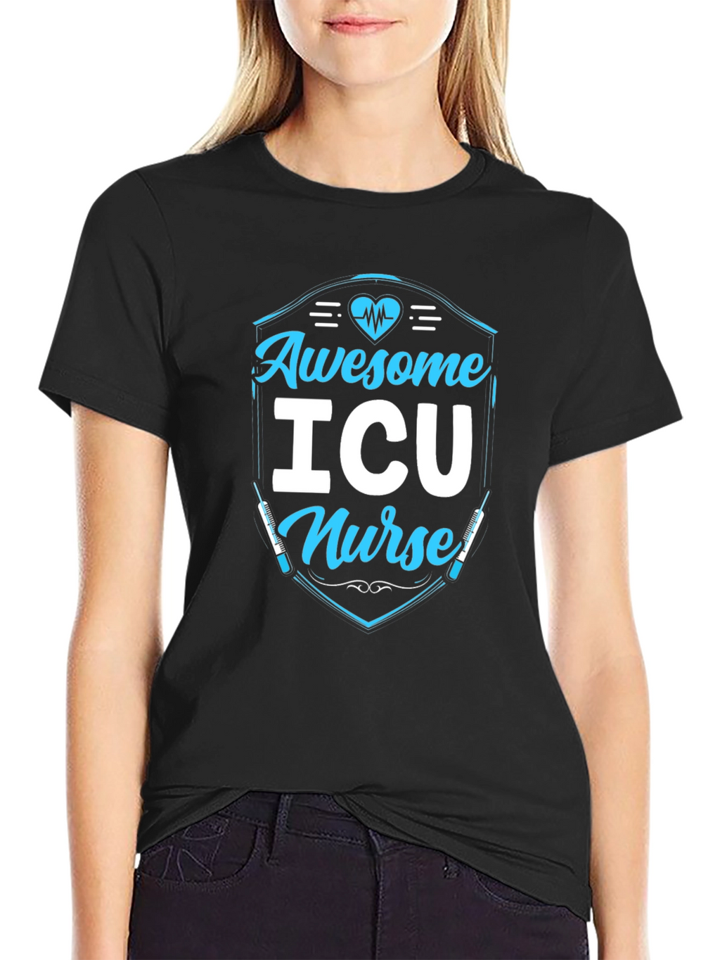 Awesome ICU Nurse Graphic Tee