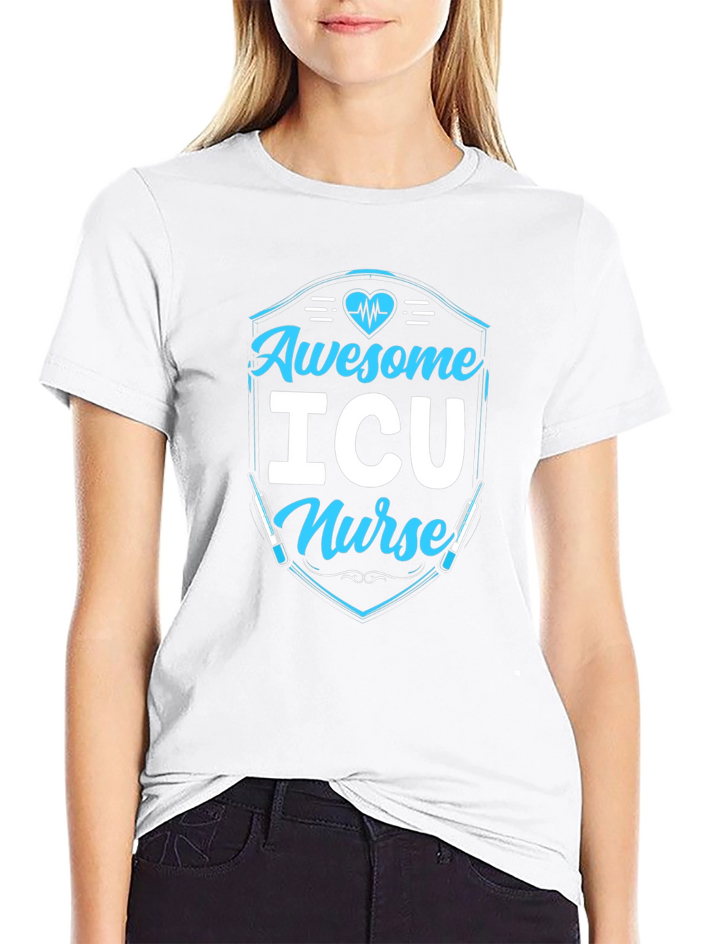 Awesome ICU Nurse Graphic Tee