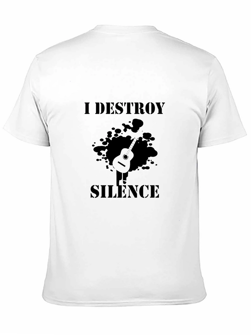I Destroy Silence Black Graphic T-Shirt