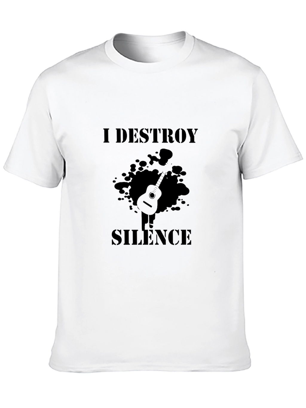 I Destroy Silence Black Graphic T-Shirt