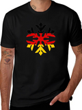 German Flag Snowflake Black T-Shirt