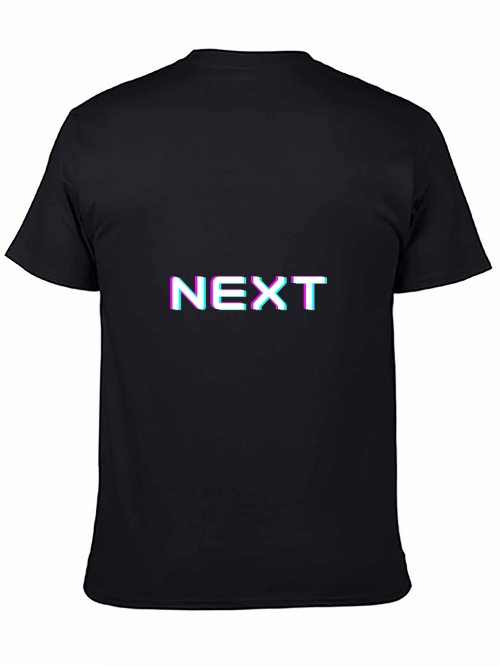 NEXT Glitch Graphic Tee - Black Casual Shirt