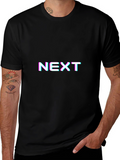 NEXT Glitch Graphic Tee - Black Casual Shirt
