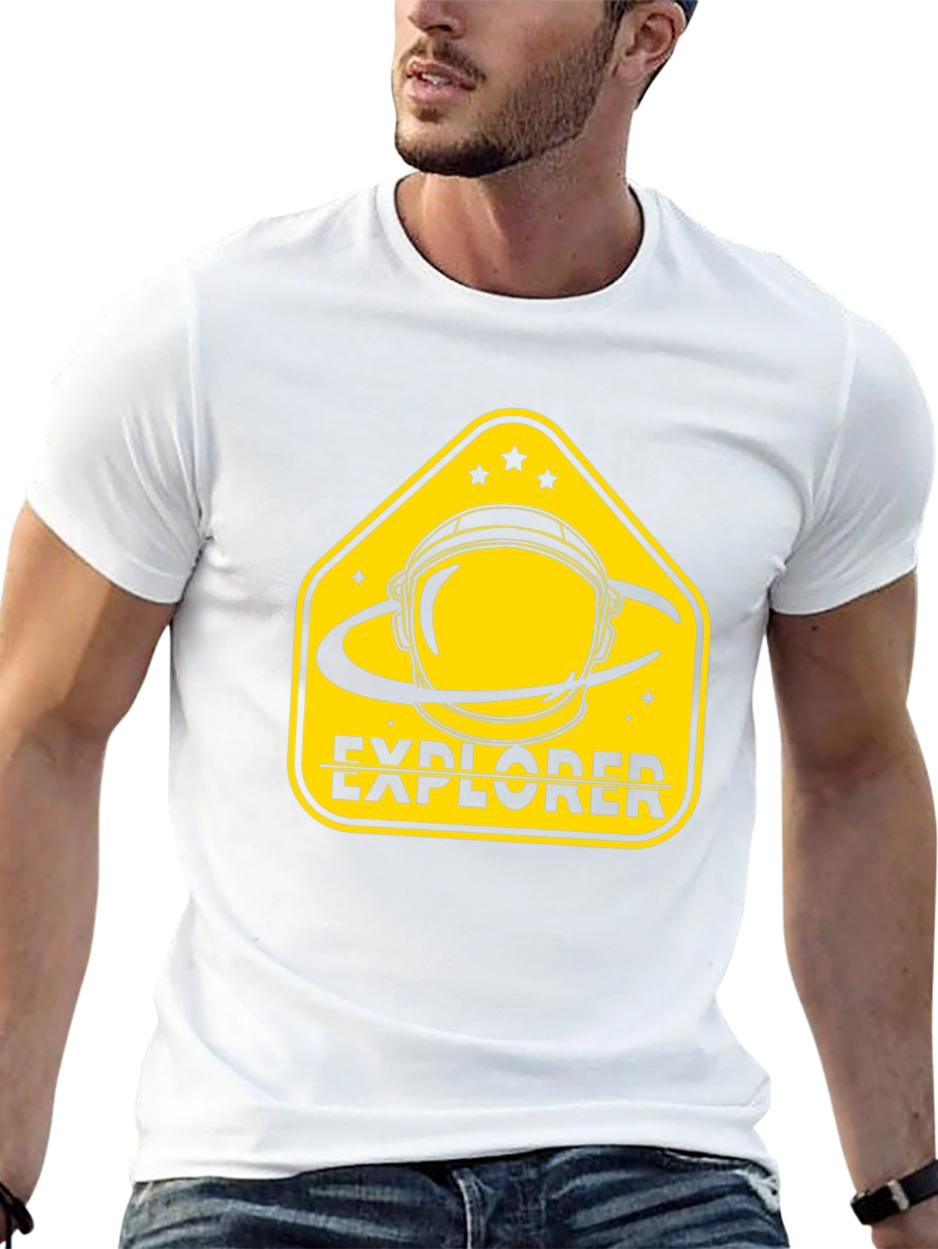 Explorer Graphic T-Shirt - Astronaut Helmet Design