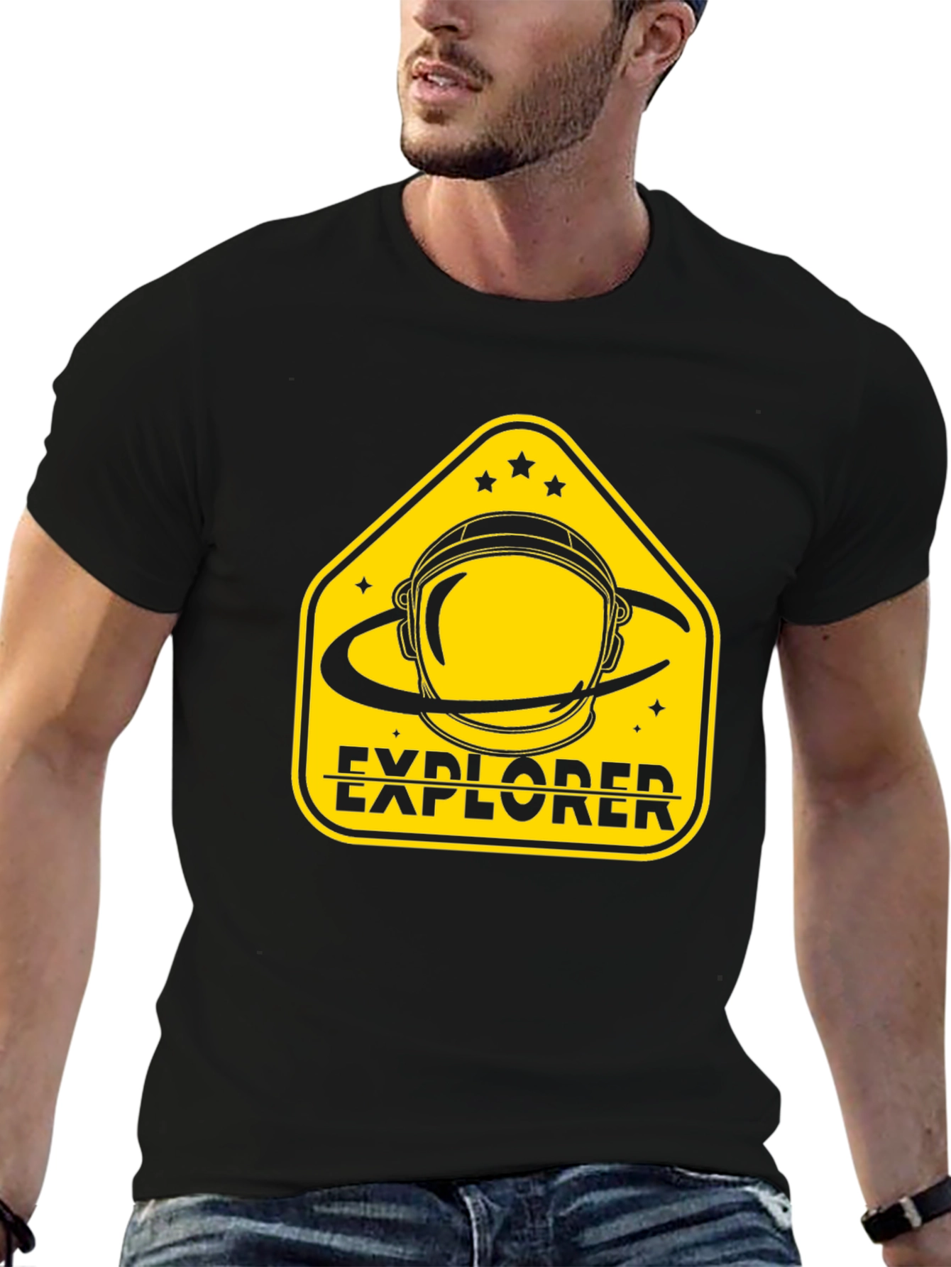 Explorer Graphic T-Shirt - Astronaut Helmet Design