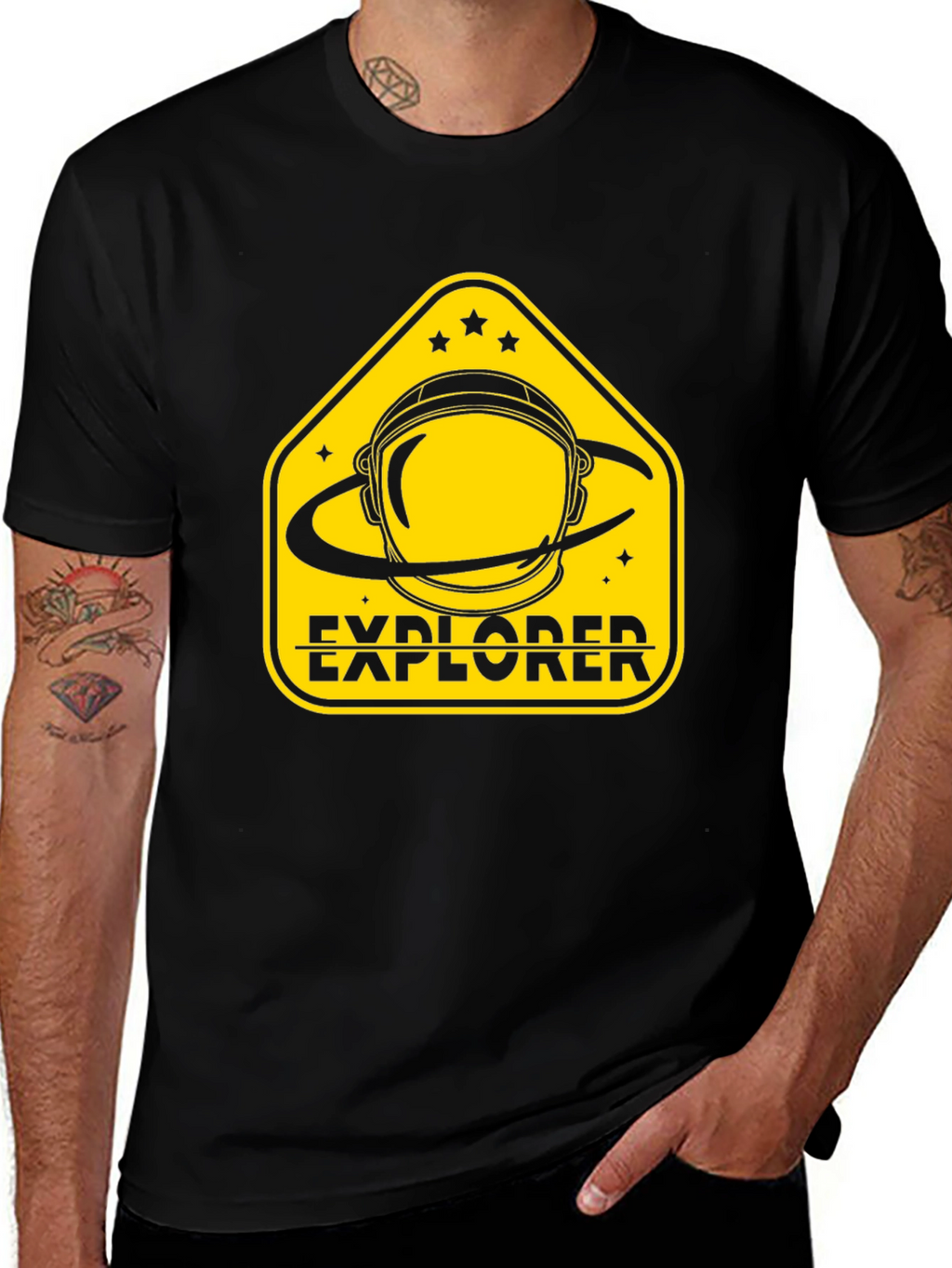 Explorer Graphic T-Shirt - Astronaut Helmet Design