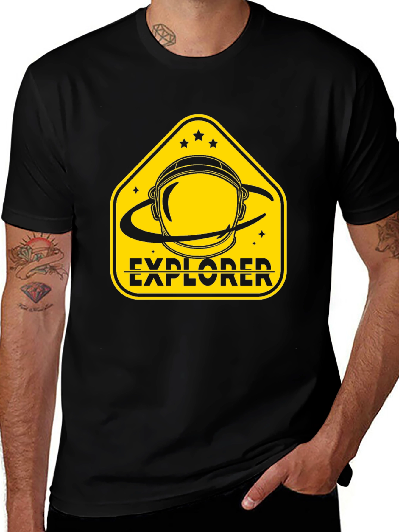 Explorer Graphic T-Shirt - Astronaut Helmet Design