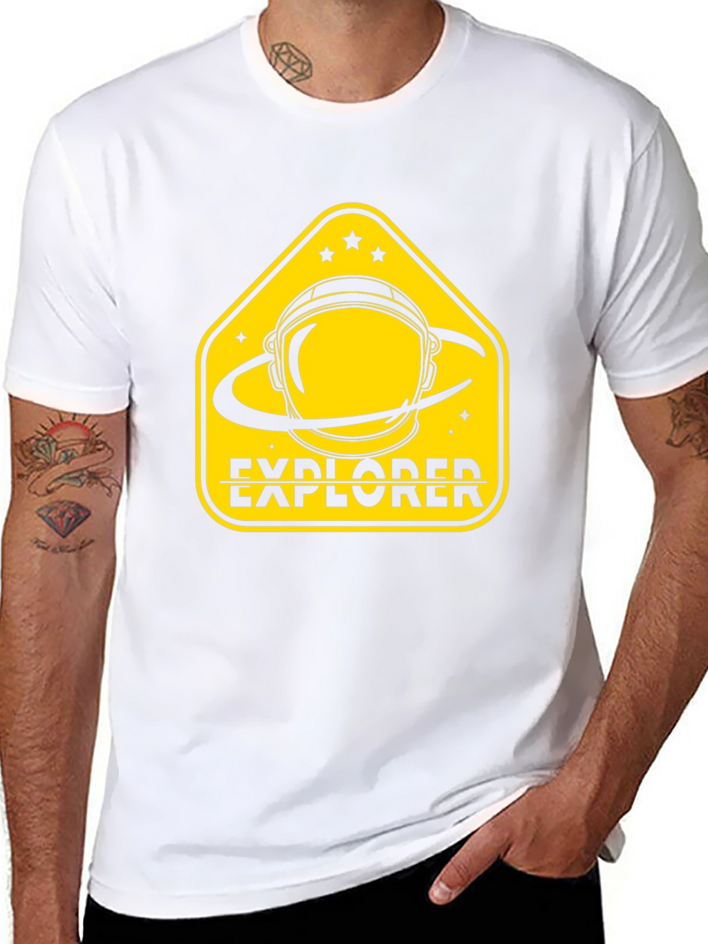 Explorer Graphic T-Shirt - Astronaut Helmet Design