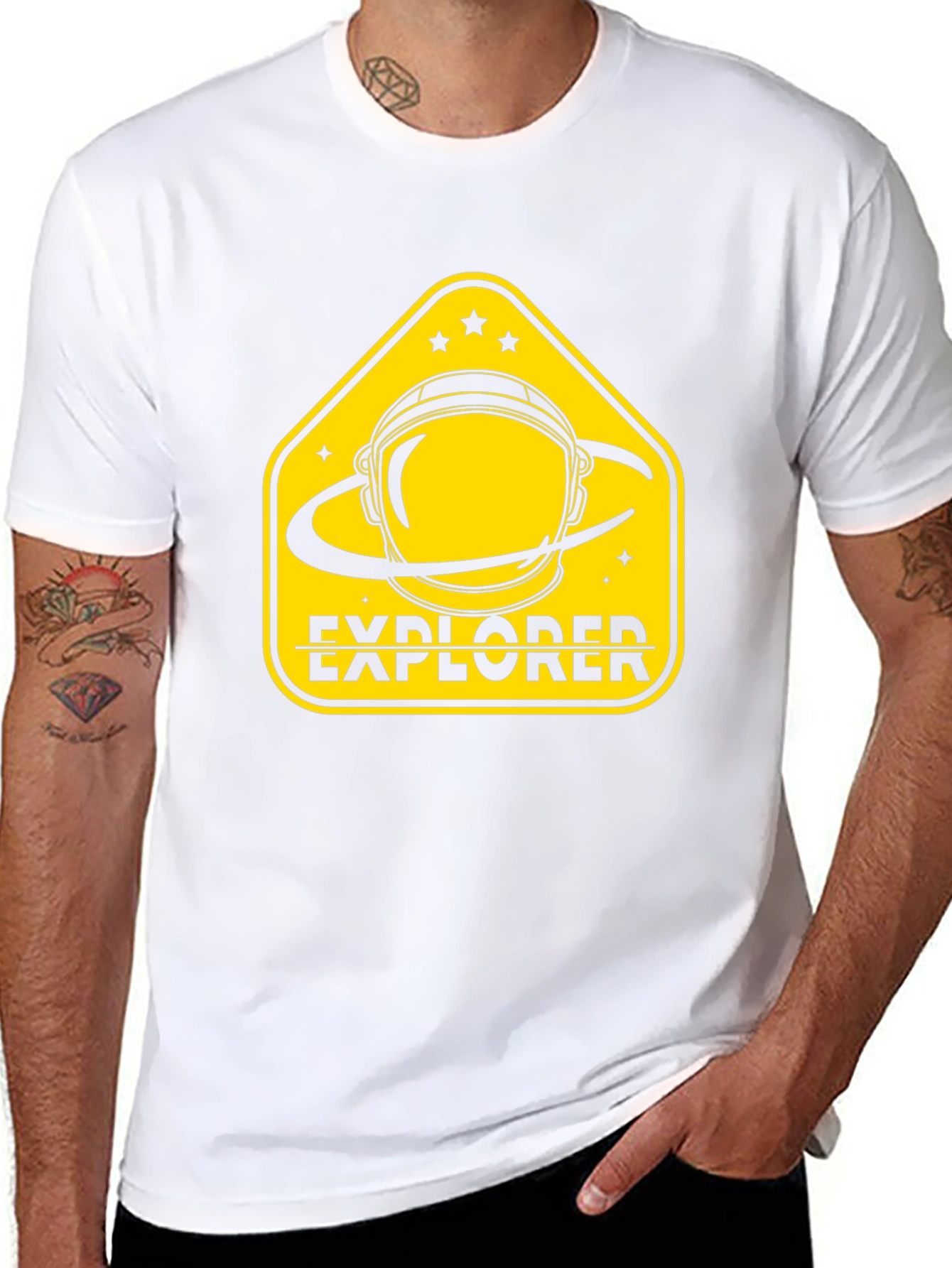 Explorer Graphic T-Shirt - Astronaut Helmet Design