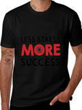 Less Stress More Success Graphic Tee - Black