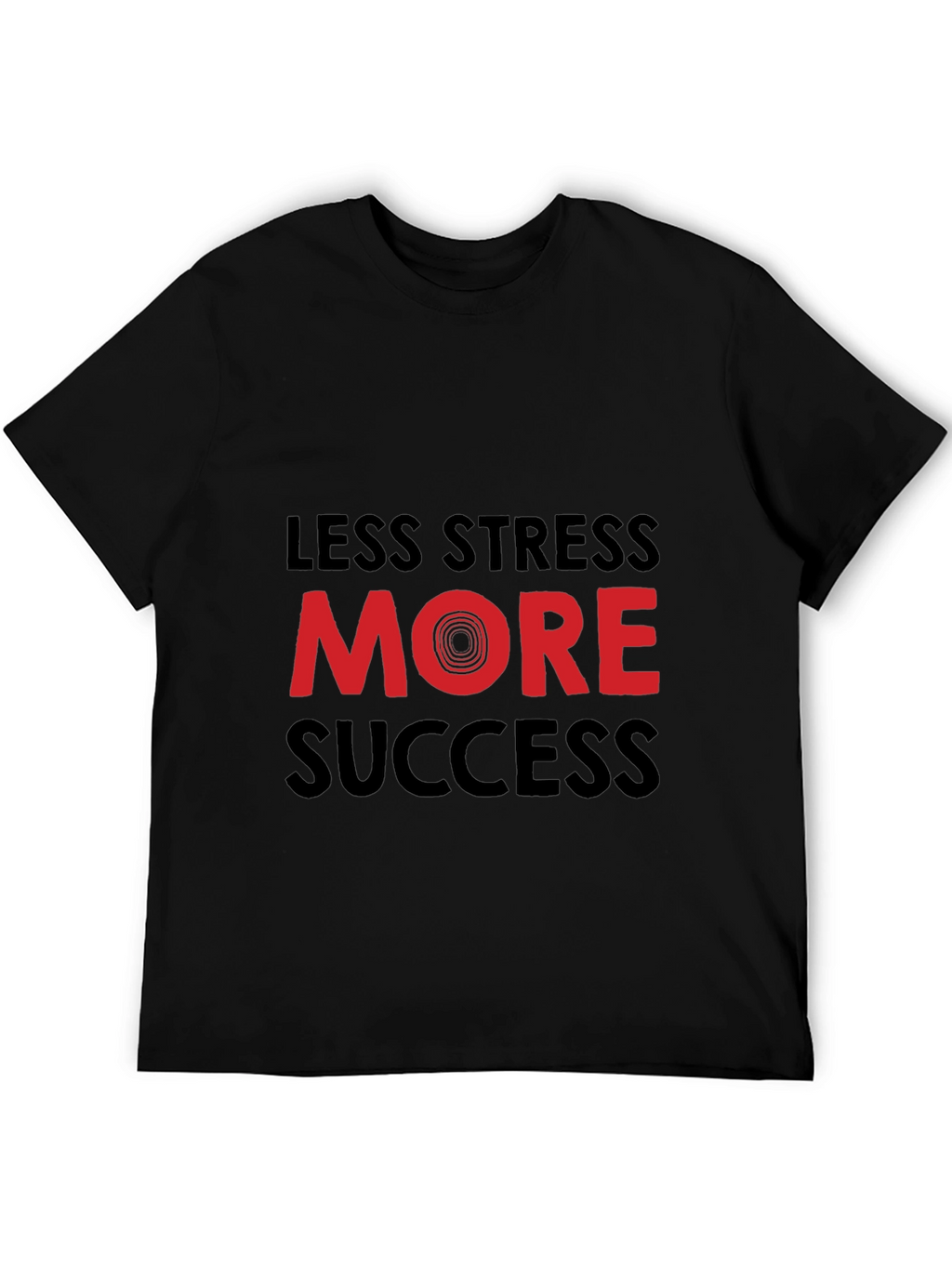 Less Stress More Success Graphic Tee - Black