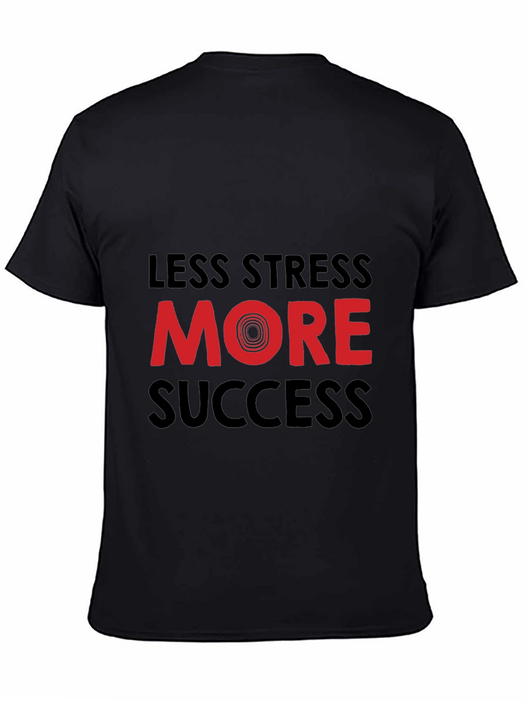 Less Stress More Success Graphic Tee - Black