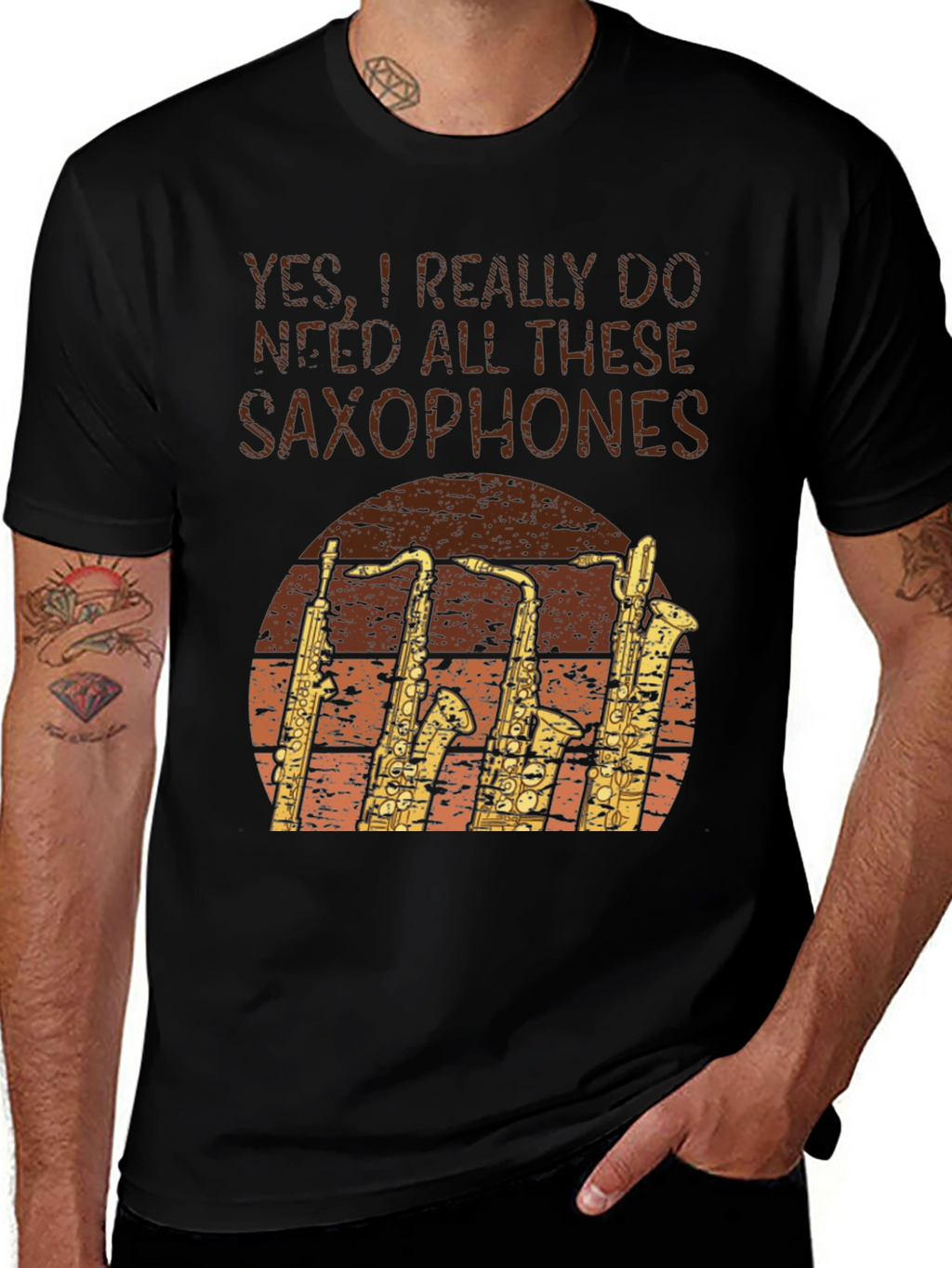 Saxophone Lover T-Shirt: Yes I Need Saxophones!