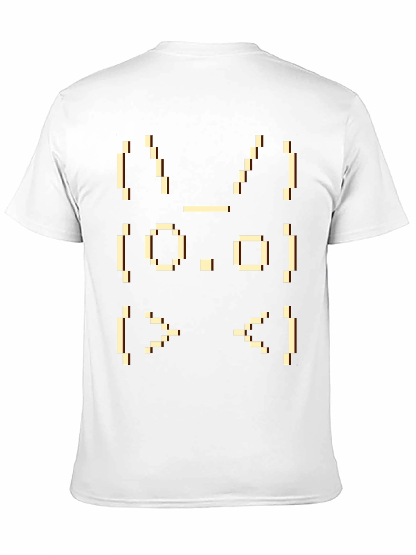Pixel Art Rabbit Face Graphic T-Shirt
