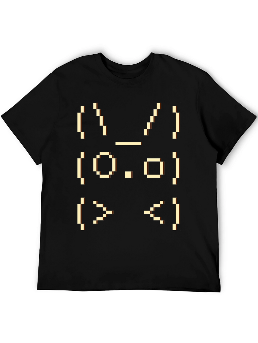 Pixel Art Rabbit Face Graphic T-Shirt