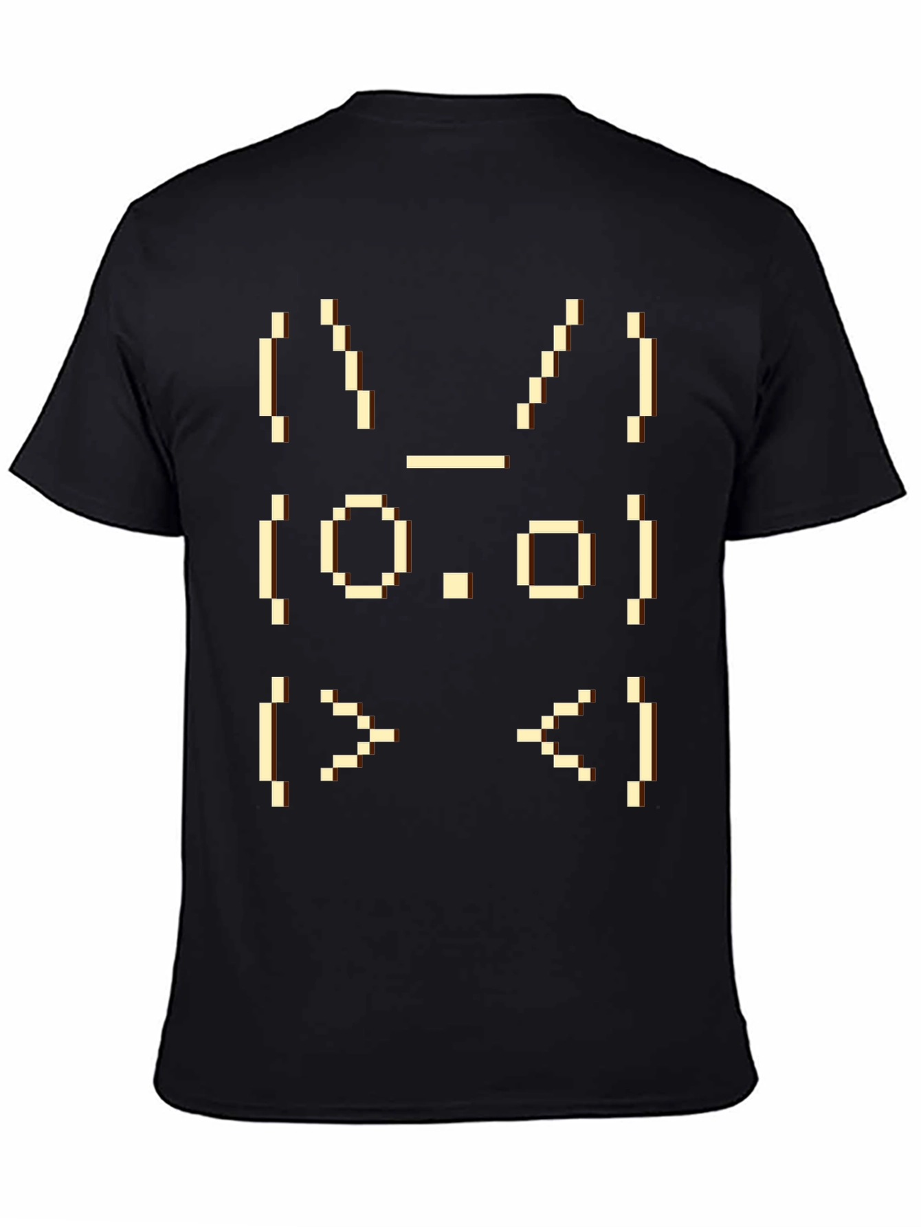 Pixel Art Rabbit Face Graphic T-Shirt
