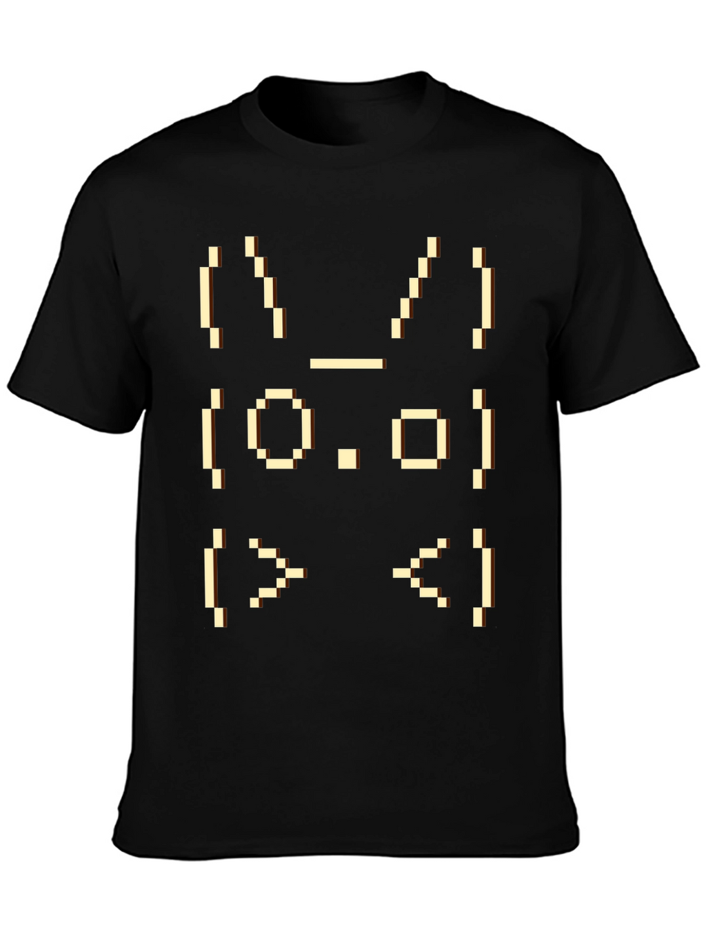 Pixel Art Rabbit Face Graphic T-Shirt