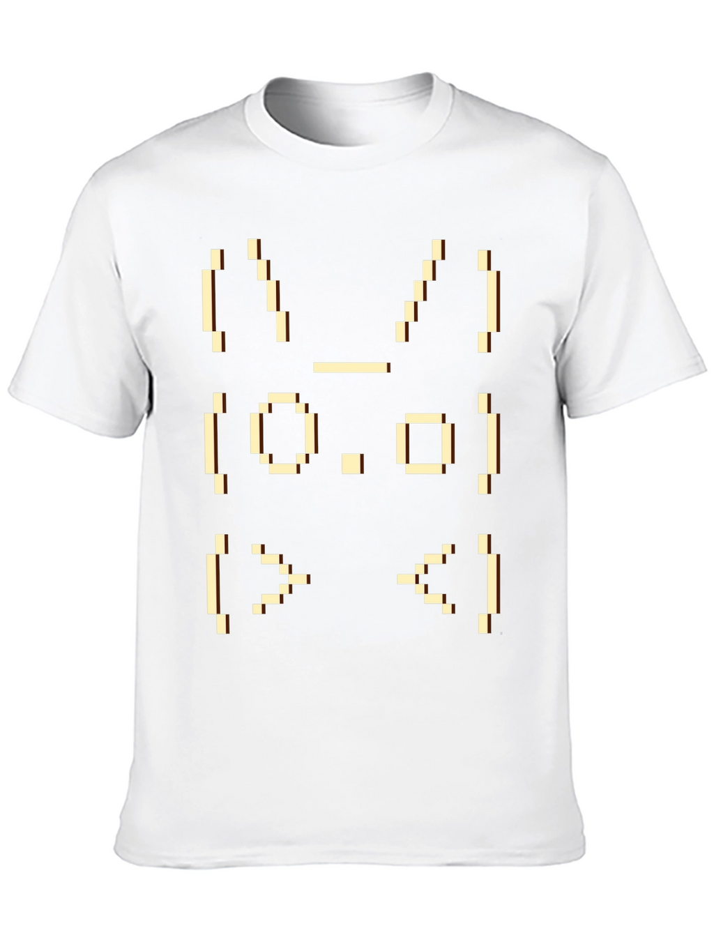 Pixel Art Rabbit Face Graphic T-Shirt