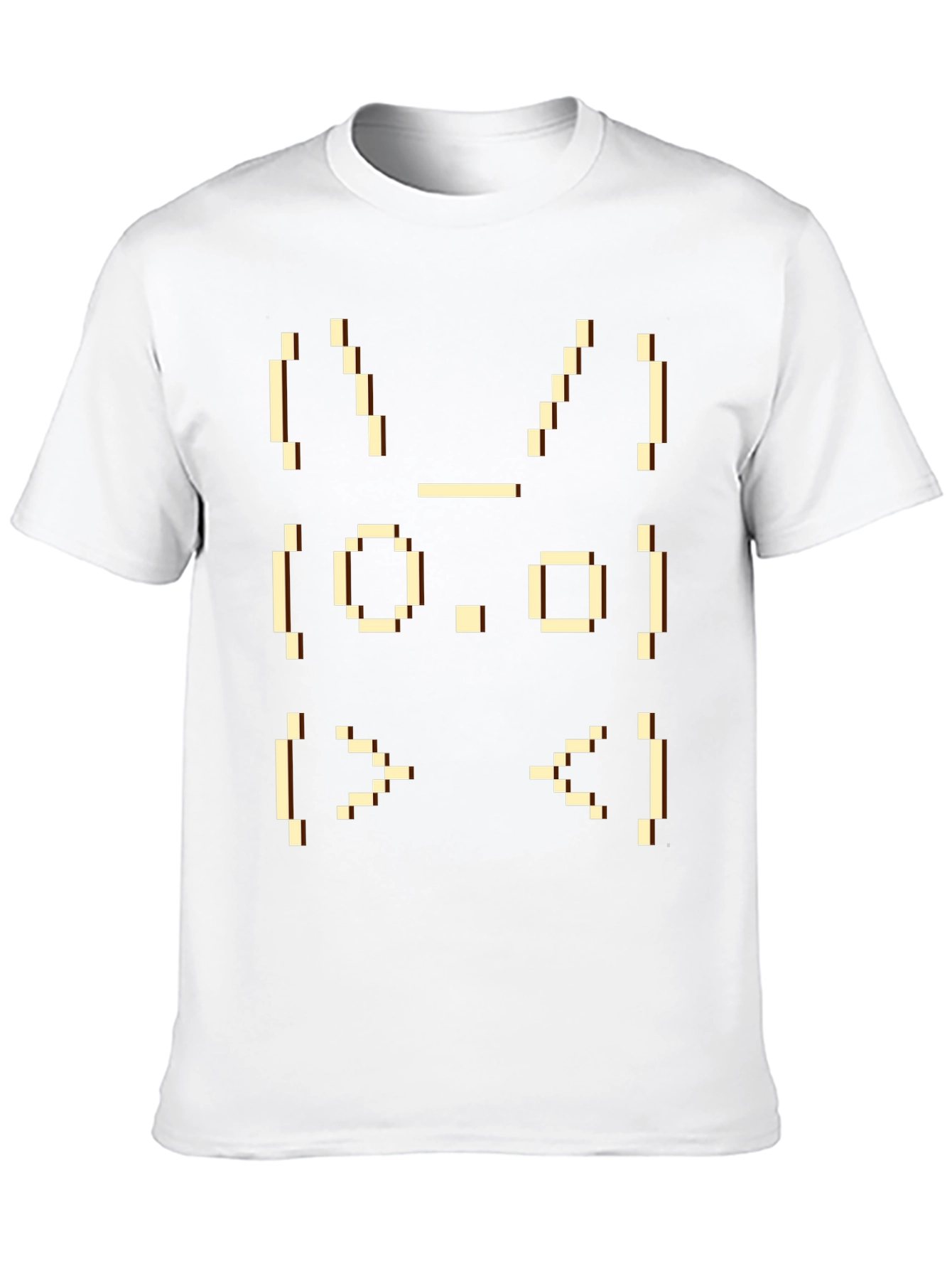 Pixel Art Rabbit Face Graphic T-Shirt