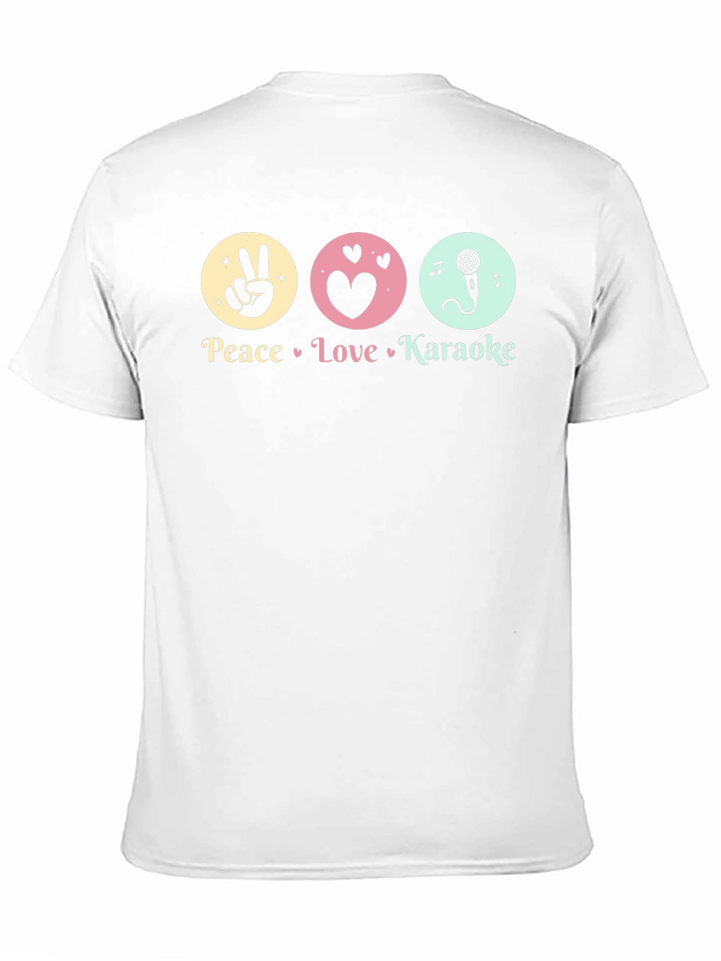 Peace Love Karaoke T-Shirt - Fun Graphic Tee