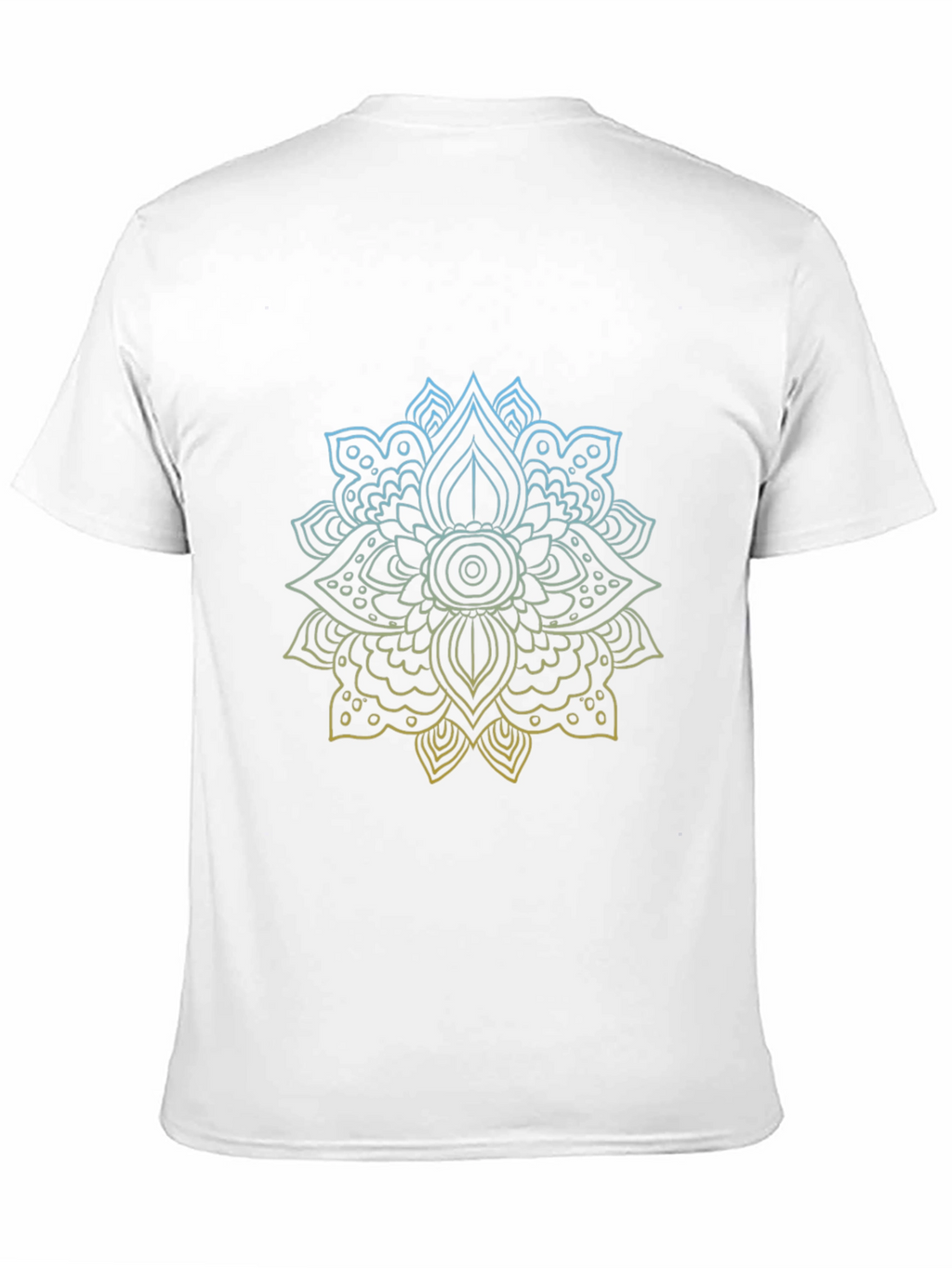 Geometric Mandala Print Black T-Shirt