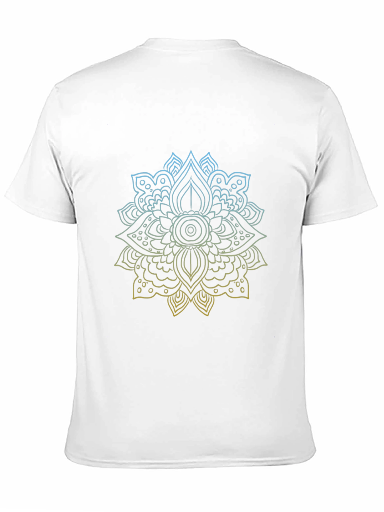 Geometric Mandala Print Black T-Shirt