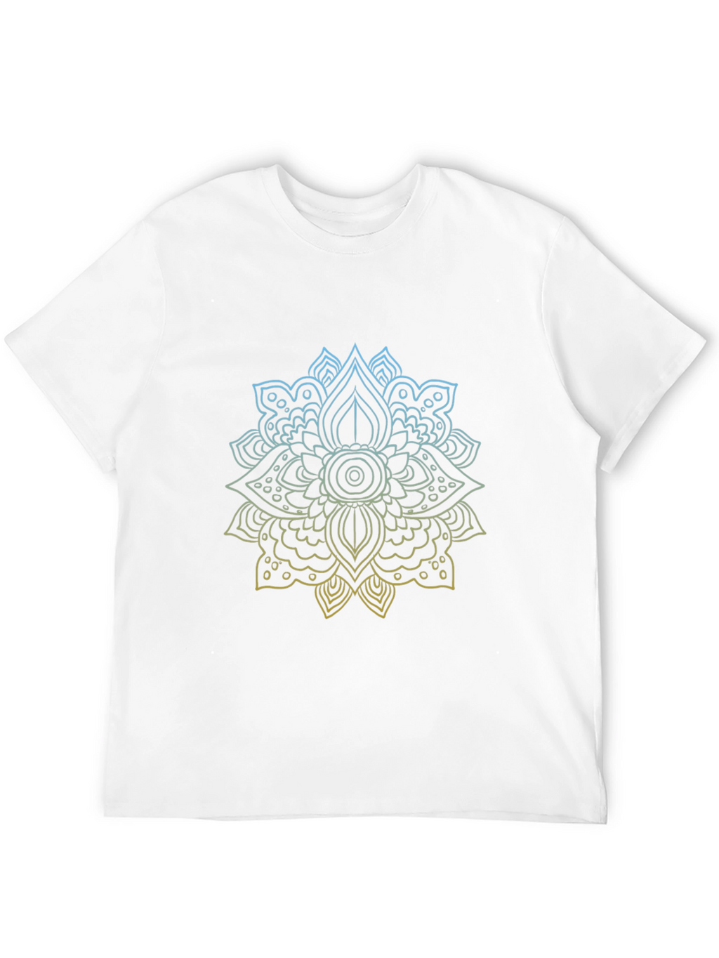 Geometric Mandala Print Black T-Shirt