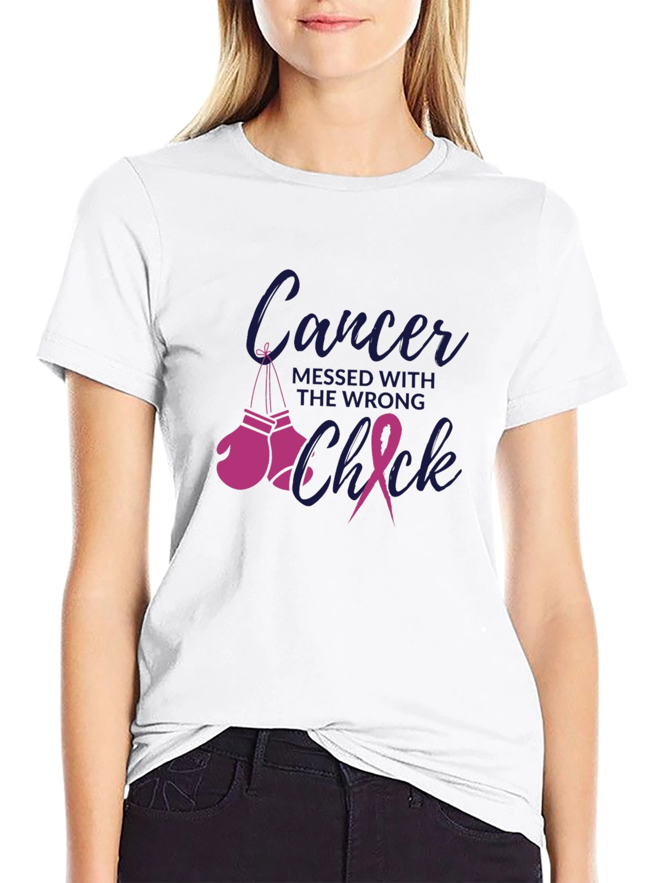 Cancer Messed With the Wrong Chick T-Shirt