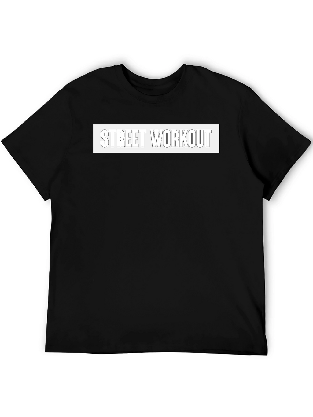 Street Workout Black Graphic Tee for Men