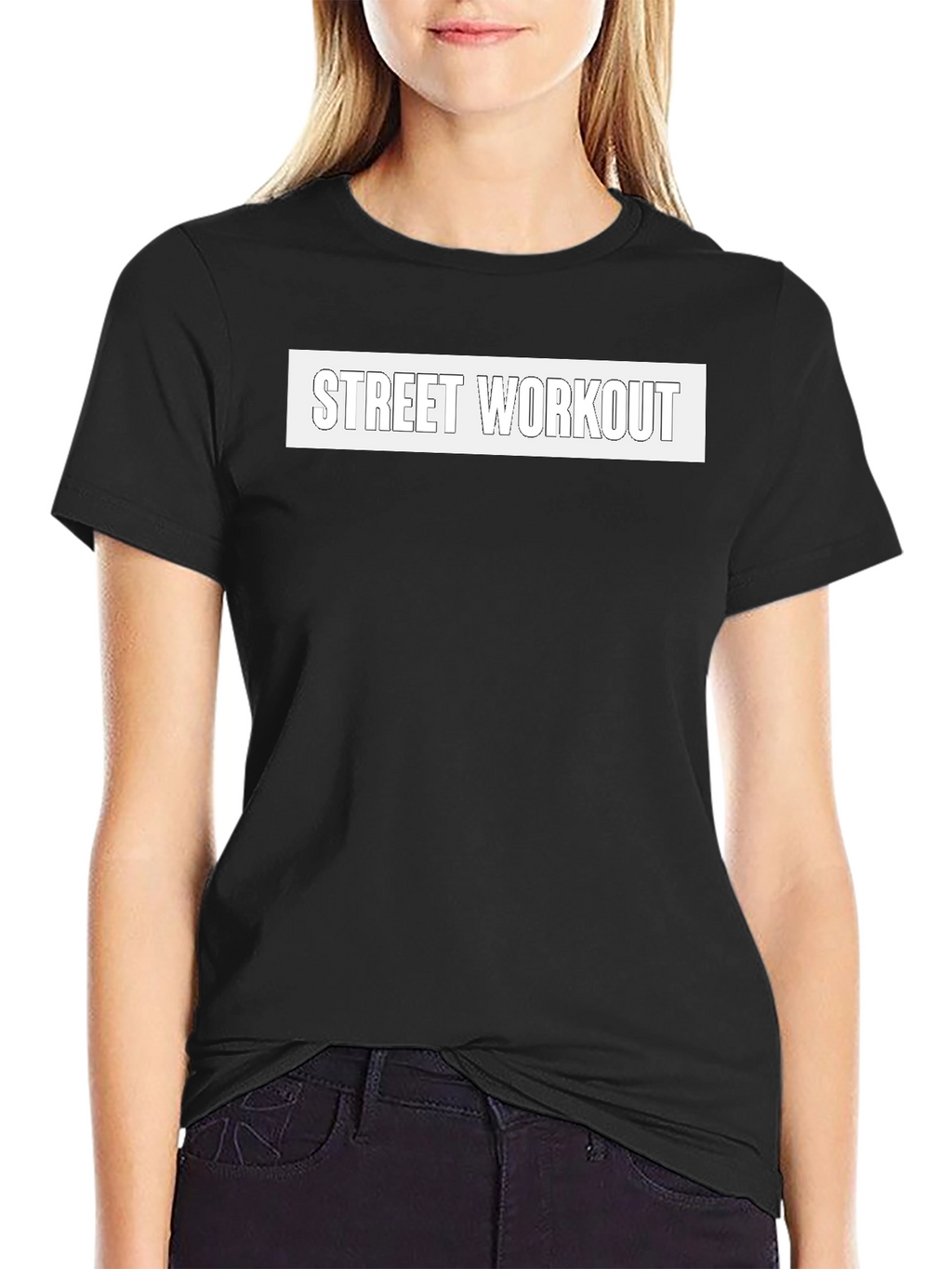 Street Workout Black Graphic Tee for Men