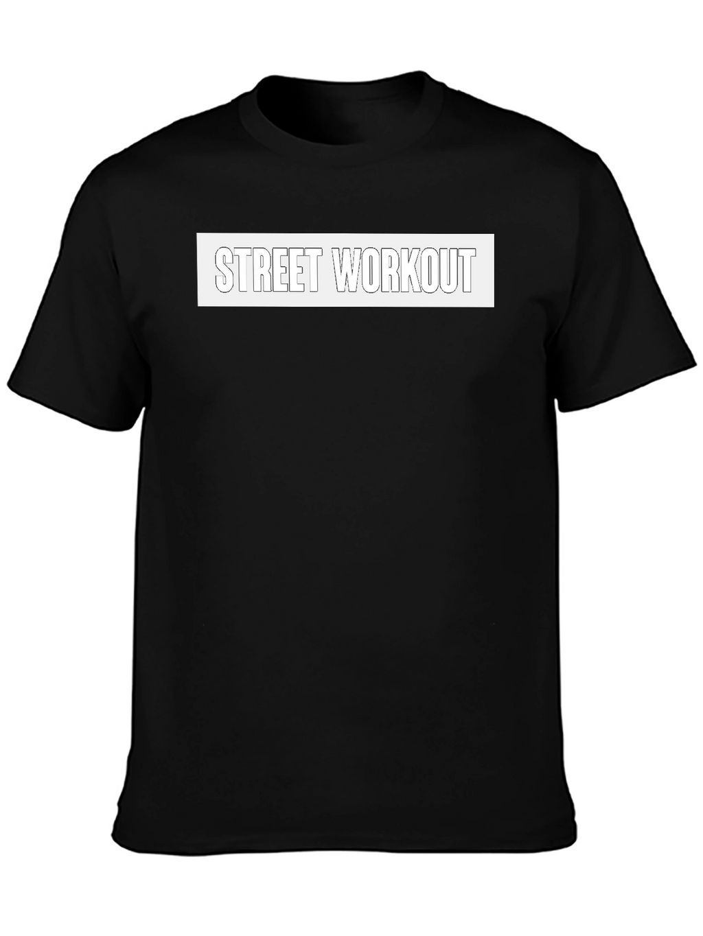 Street Workout Black Graphic Tee for Men