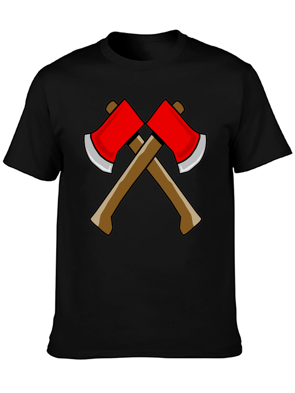 Axe Design Black T-Shirt