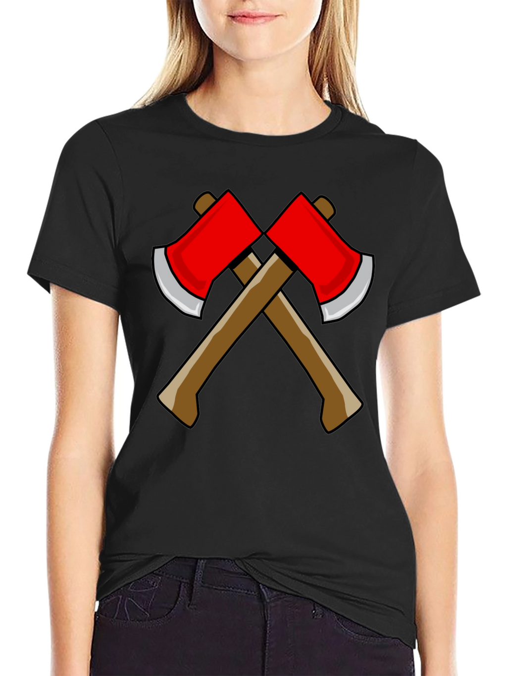 Axe Design Black T-Shirt