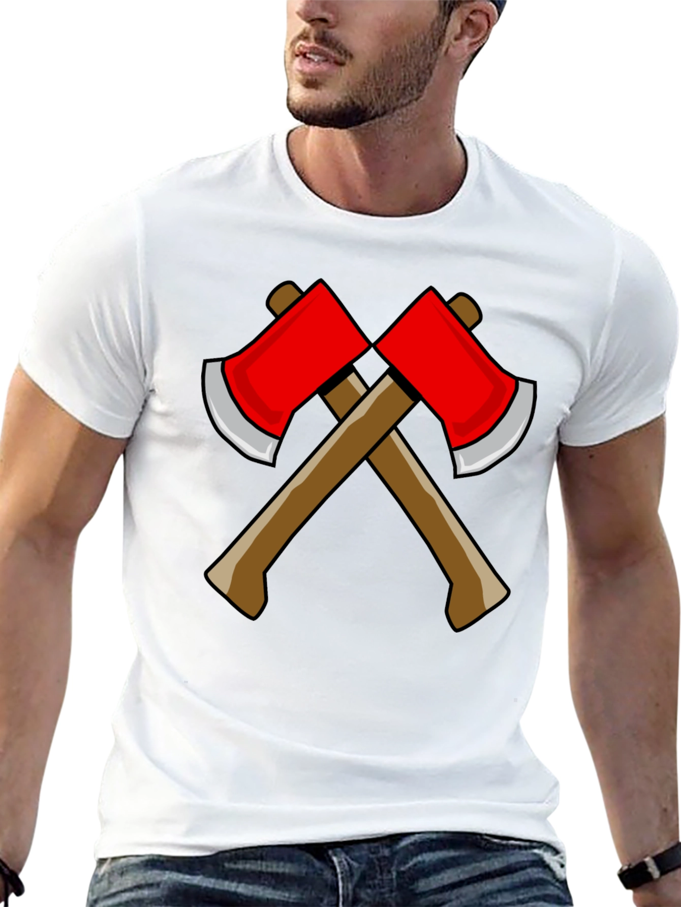 Axe Design Black T-Shirt