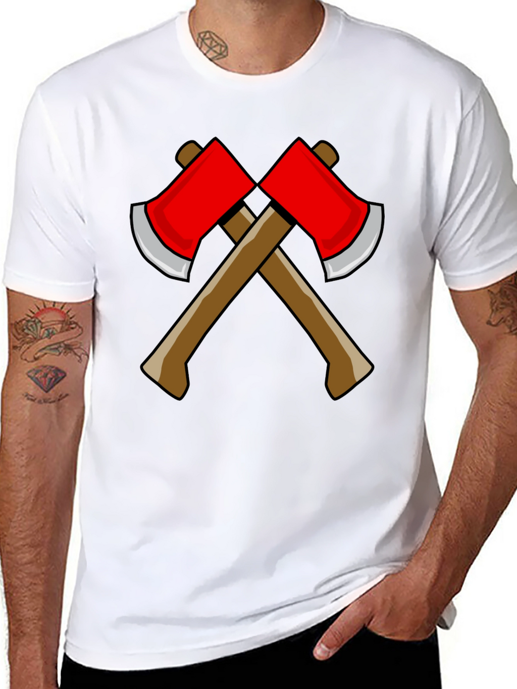 Axe Design Black T-Shirt