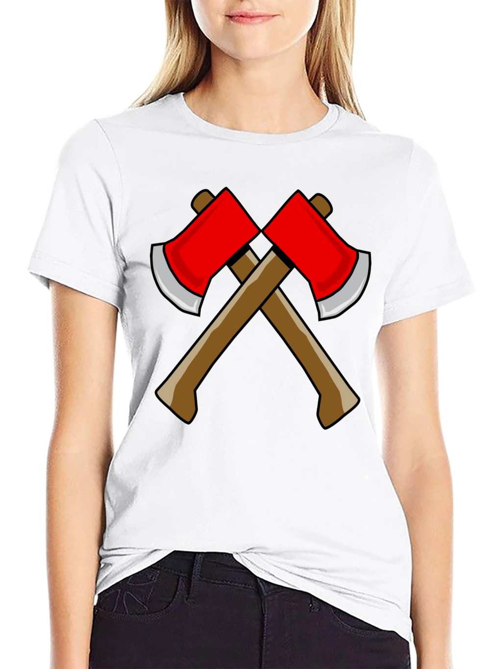 Axe Design Black T-Shirt