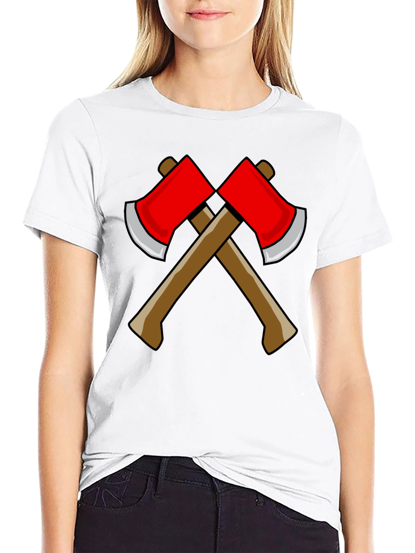 Axe Design Black T-Shirt