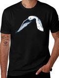 Owl Graphic T-Shirt - Black