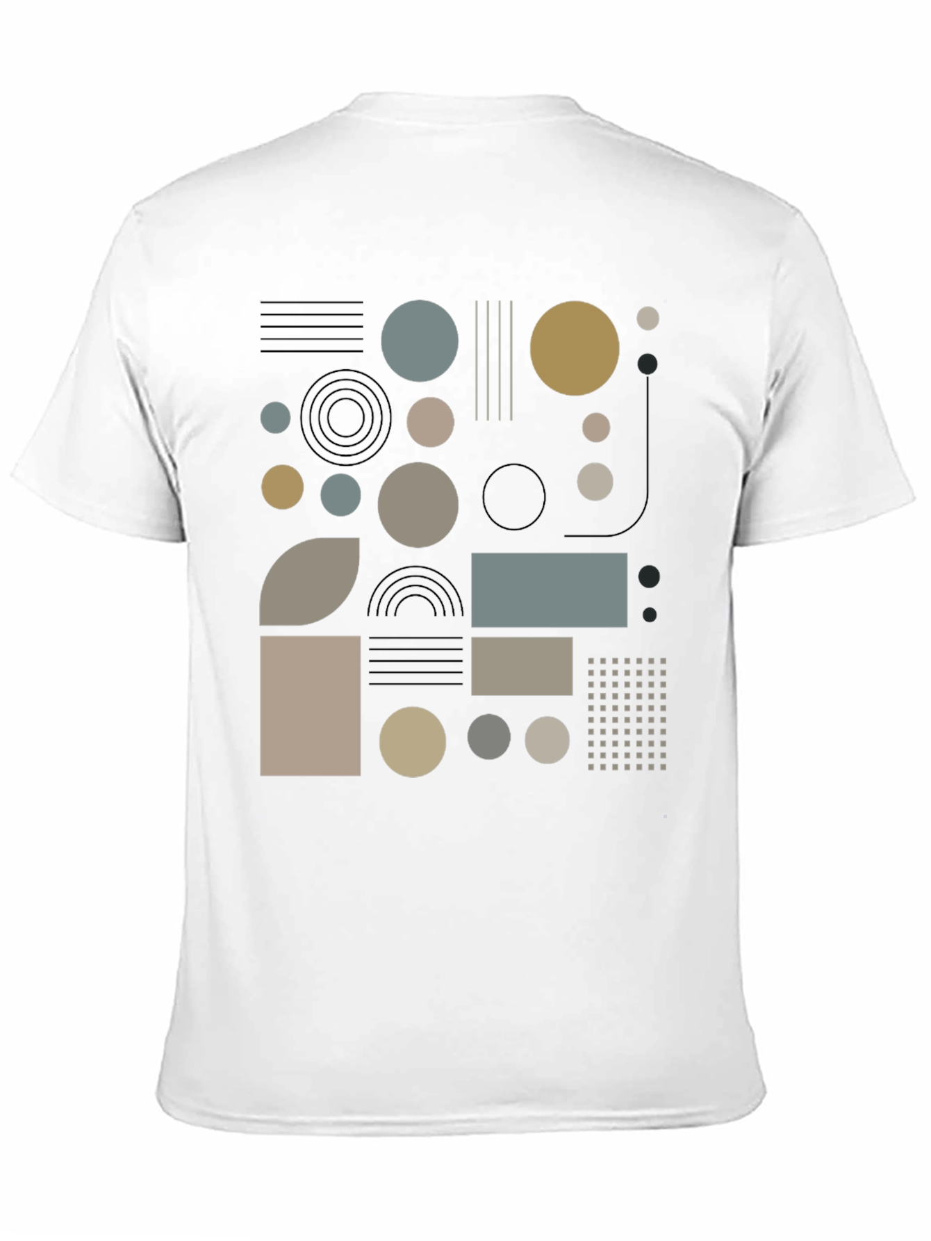Geometric Print Black T-Shirt