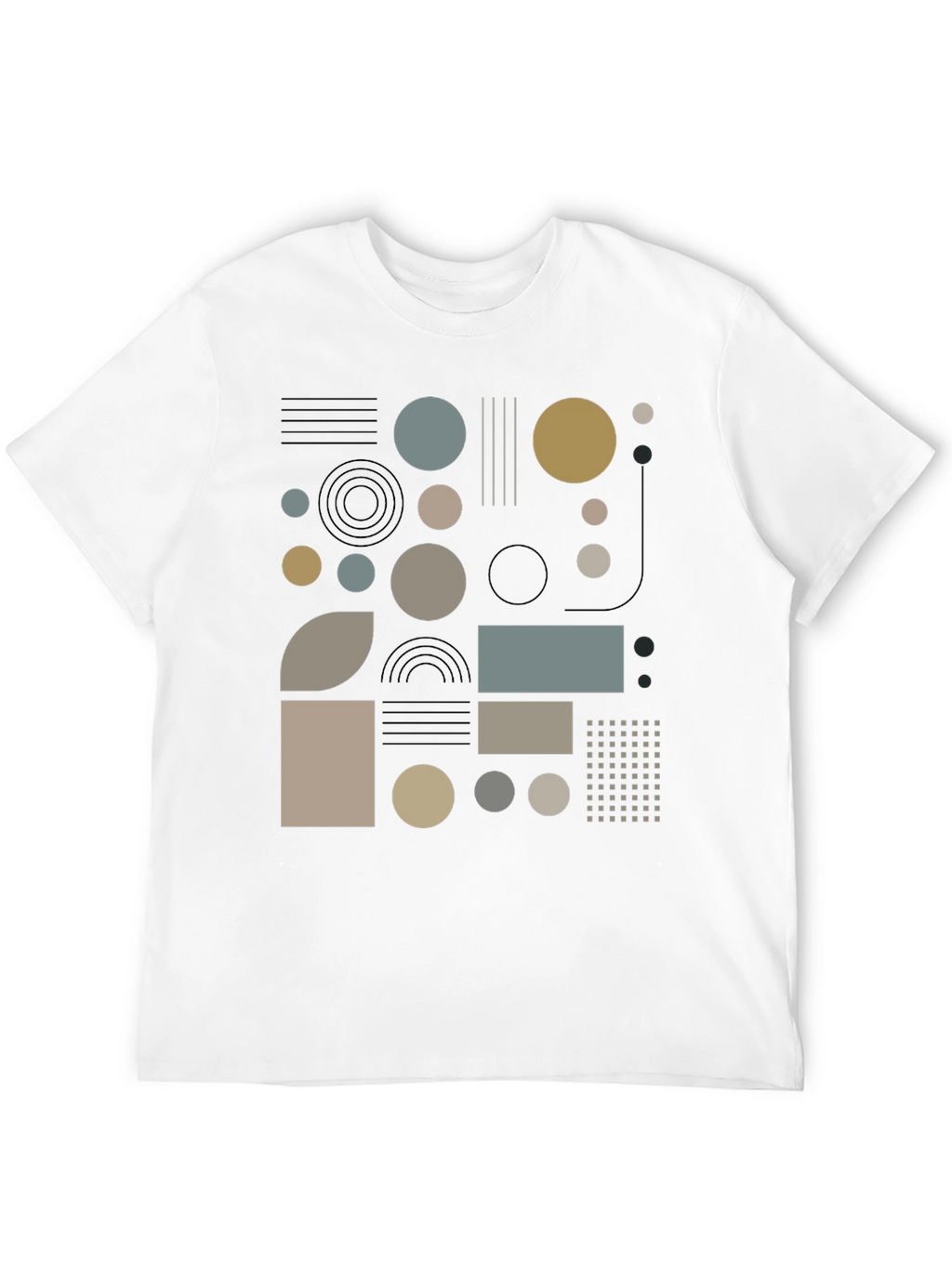 Geometric Print Black T-Shirt