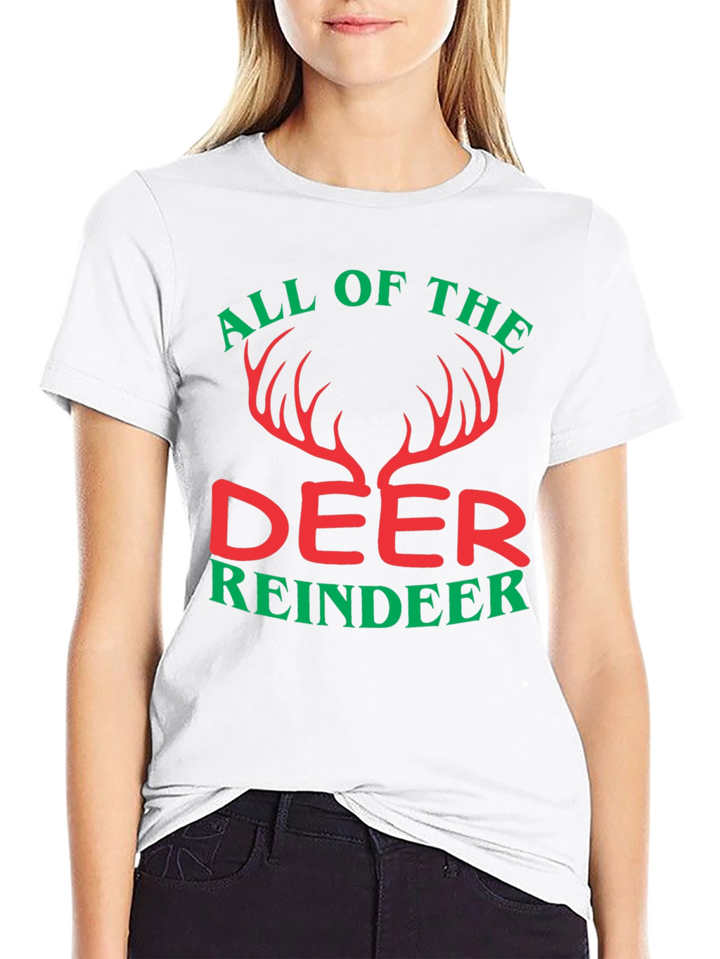 All Of The Deer Reindeer Graphic T-Shirt