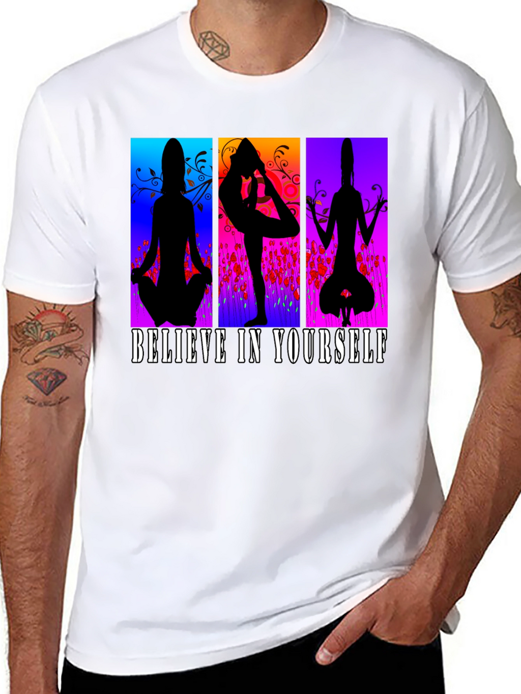 Believe in Yourself Yoga Silhouette T-Shirt