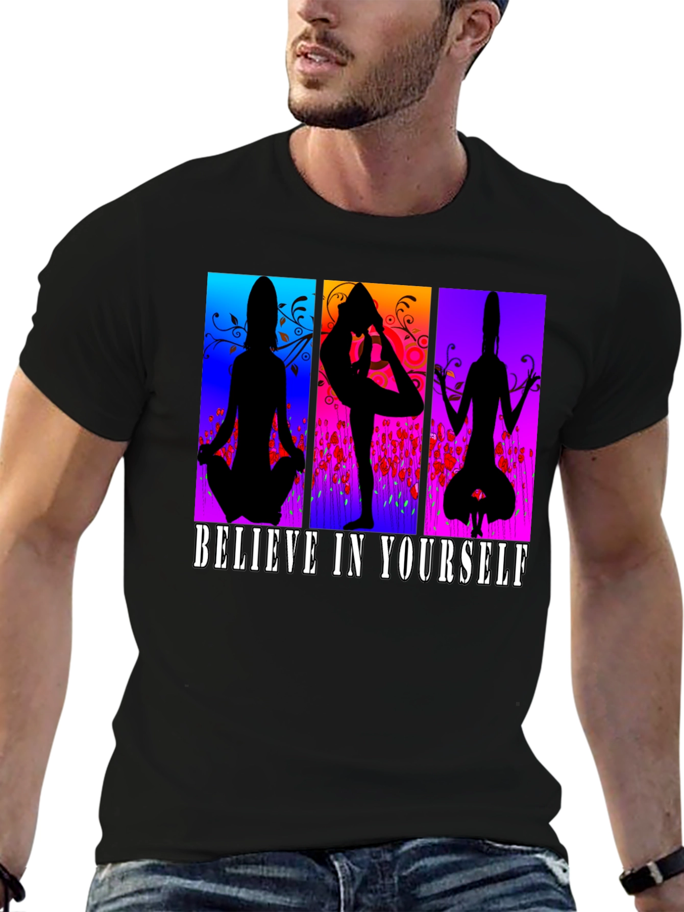 Believe in Yourself Yoga Silhouette T-Shirt