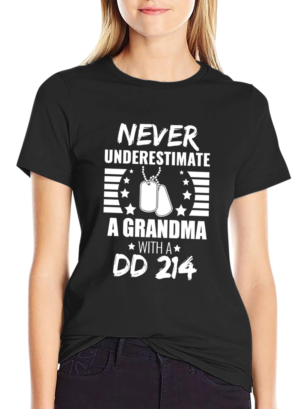 Never Underestimate Grandma DD 214 T-Shirt