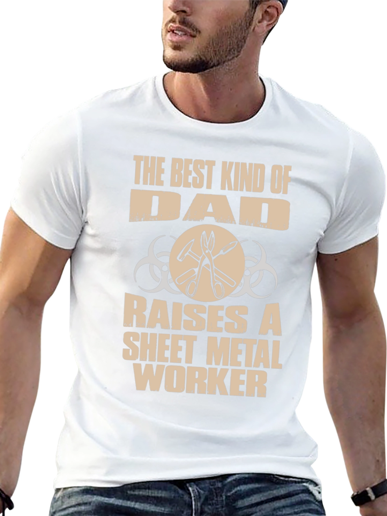 Best Dad Sheet Metal Worker Graphic T-Shirt