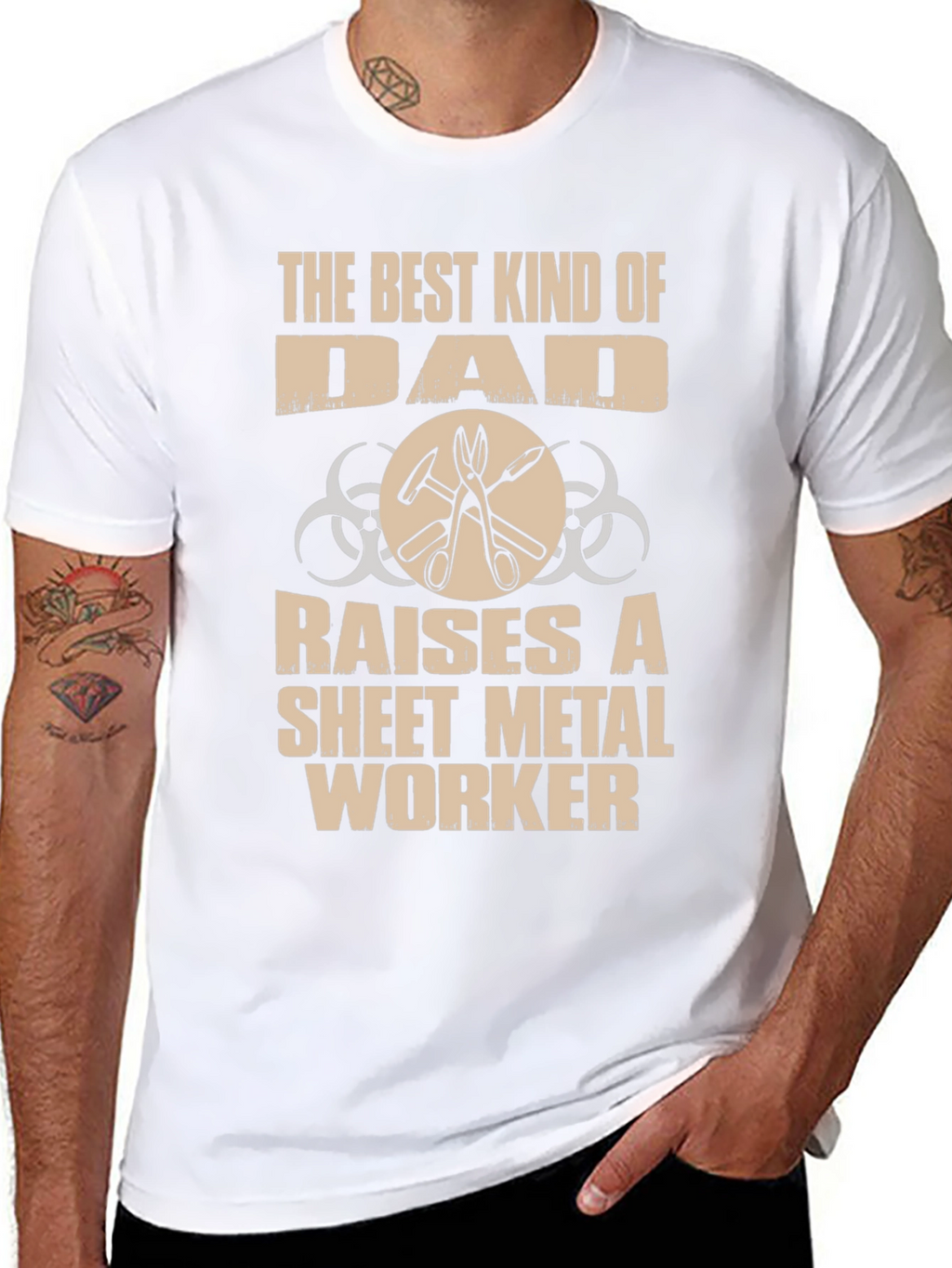 Best Dad Sheet Metal Worker Graphic T-Shirt
